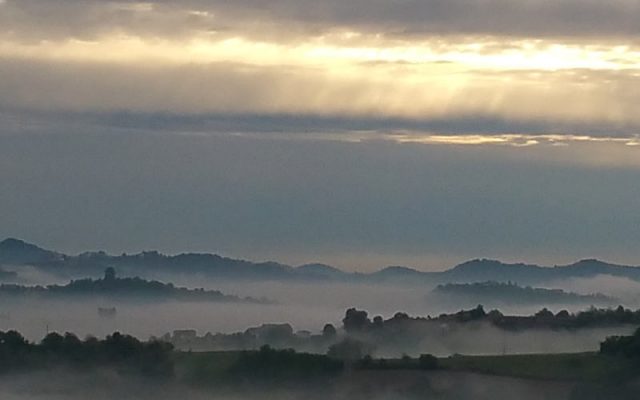 Vista panoramica colline Passerano Marmorito Asti