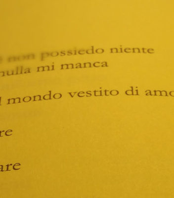 senza titolo son felice perché non possiedo niente poesia pubblicata sul libro Squarci Vipal Antonio Gianfranco Gualdi