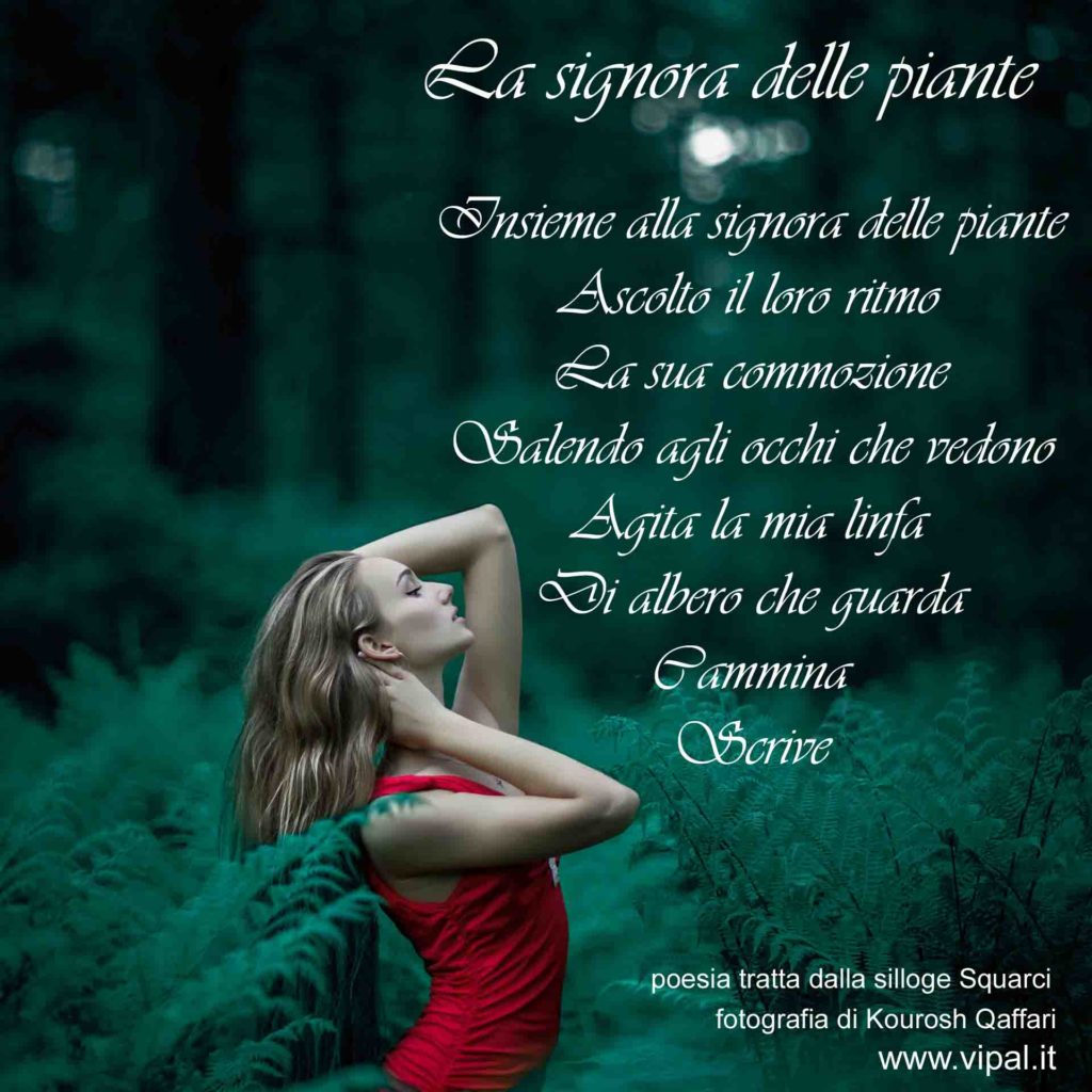 Testo poesia la signora delle piante silloge Squarci Vipal Antonio Gianfranco Gualdi